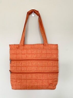 Lug Quilted Taxicab Full Tote Bag Orange Travel